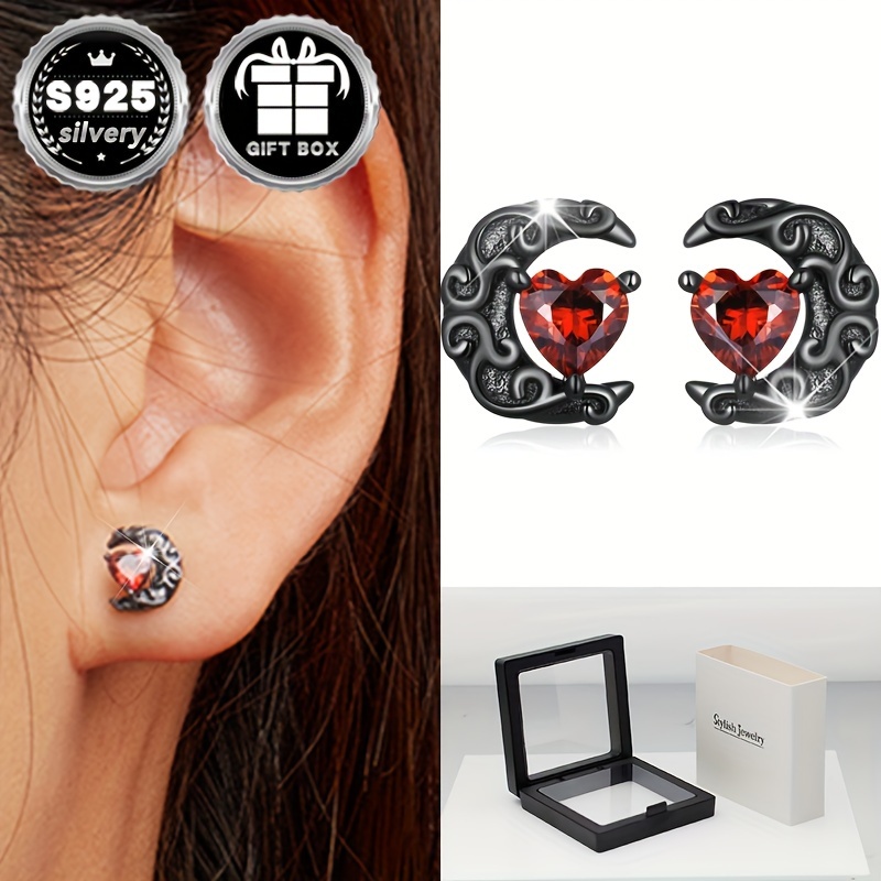 Low Allergy Dark Night Earrings Gothic Halloween Party Earrings