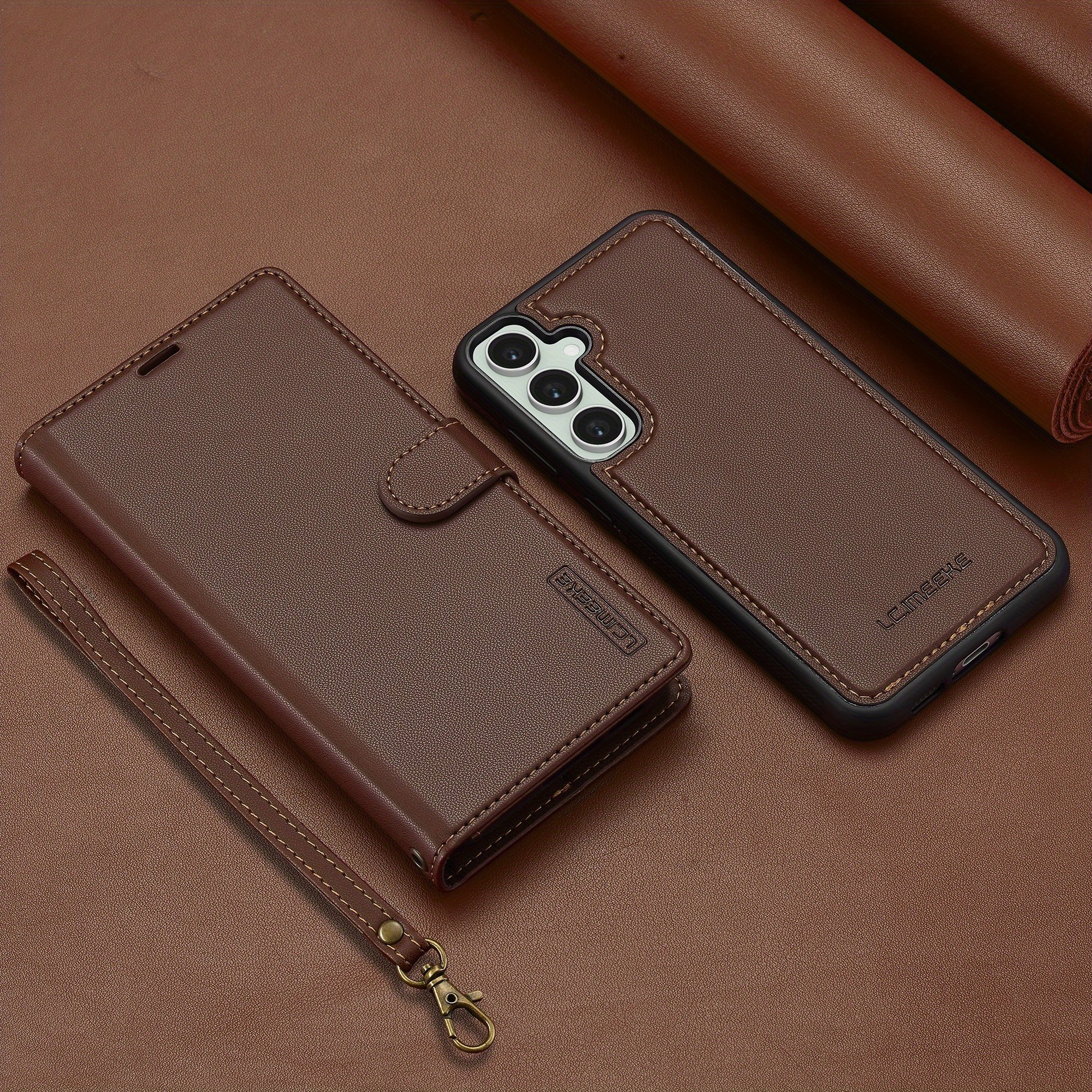 TEMU Phone Case - -one Detachable Magnetic Faux Leather Wallet Case Cover Suitable For Galaxy A14/a15/a16/a34/a35/a36/a54/a55/a56