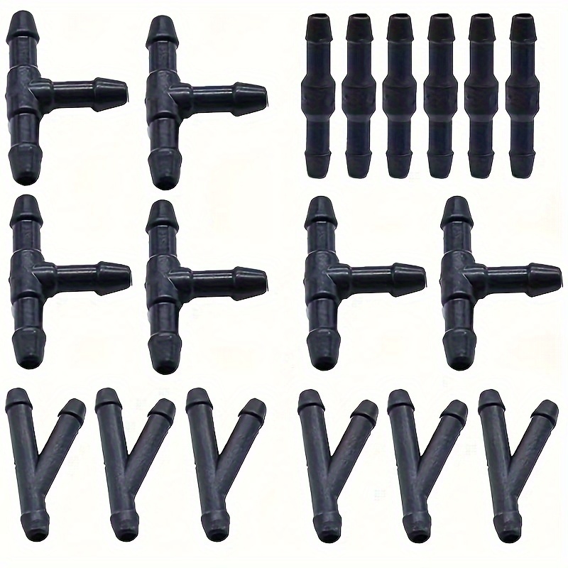 

18pcs/30pcs Car Windshield Washer Pipe Connectors In 3 Different Shapes.