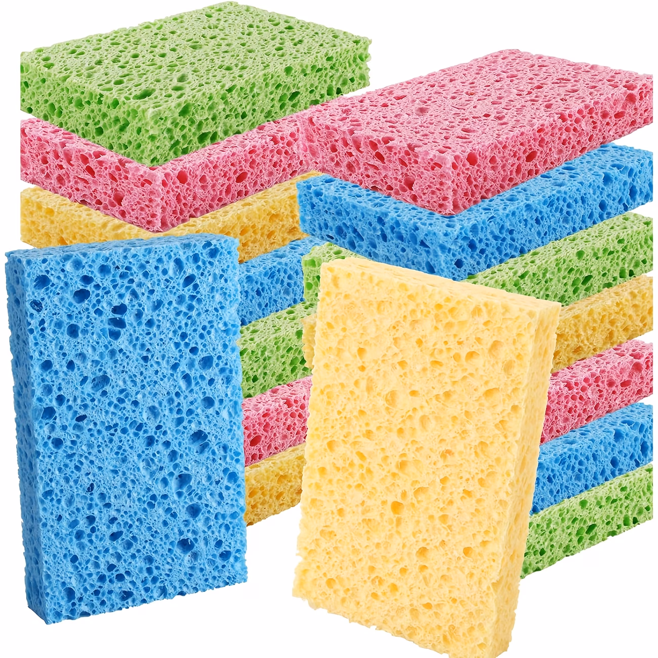 Anti-Scratch Cleaning Sponge, Random Color - Heavy Duty...