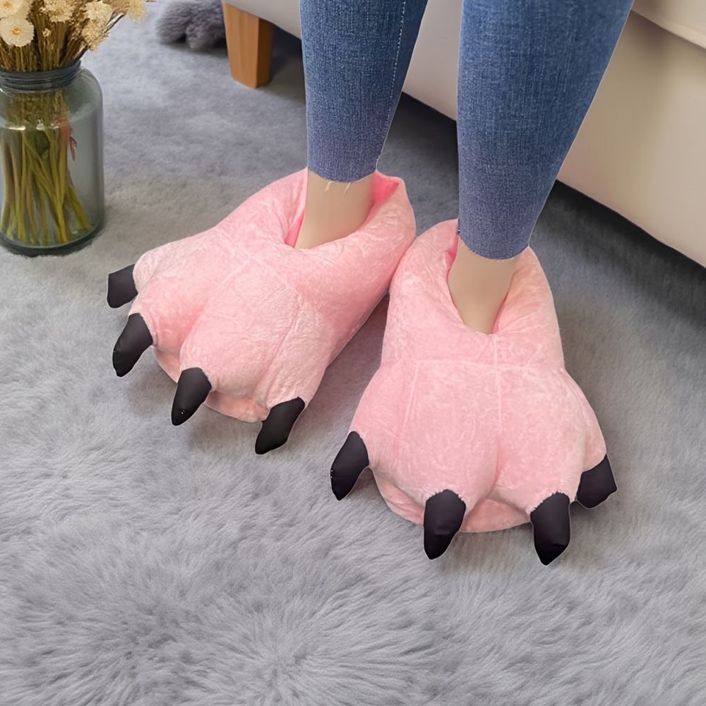 Creative Slippers cartoon couple bag with warm shoes men and women home  monster plush slippers, Lounge Shoes, Cozy Footwear