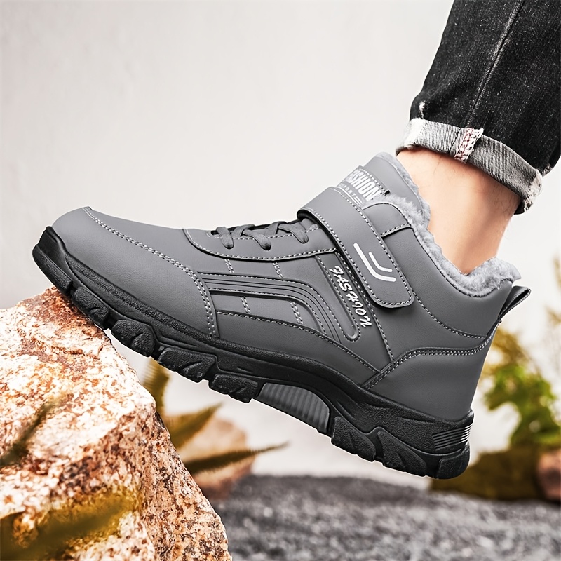 Men's Thickened Wide Toe Hiking Boots, Comfortable Athletic Shoes