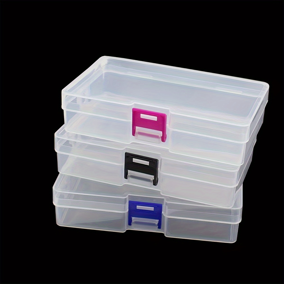 

Clear Plastic Storage Box: Organize Small Items, Jewelry, Stickers, And More - Suitable For Crafts, Toys, And Desk Organization