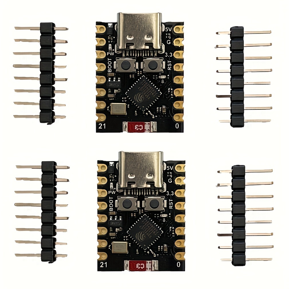 

2pcs Esp32c3 Mcu Development Boards - Usb Powered, Supports & Micropython, With Copper Alloy Contacts, Ideal For Iot Projects