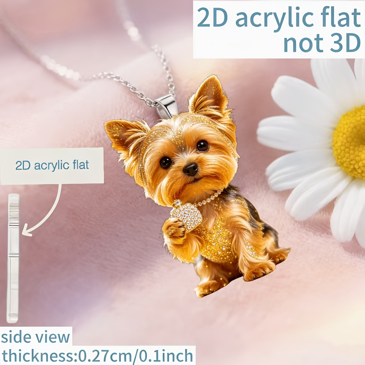 Yorkshire Terrier Pendant Necklace for Dog Lovers