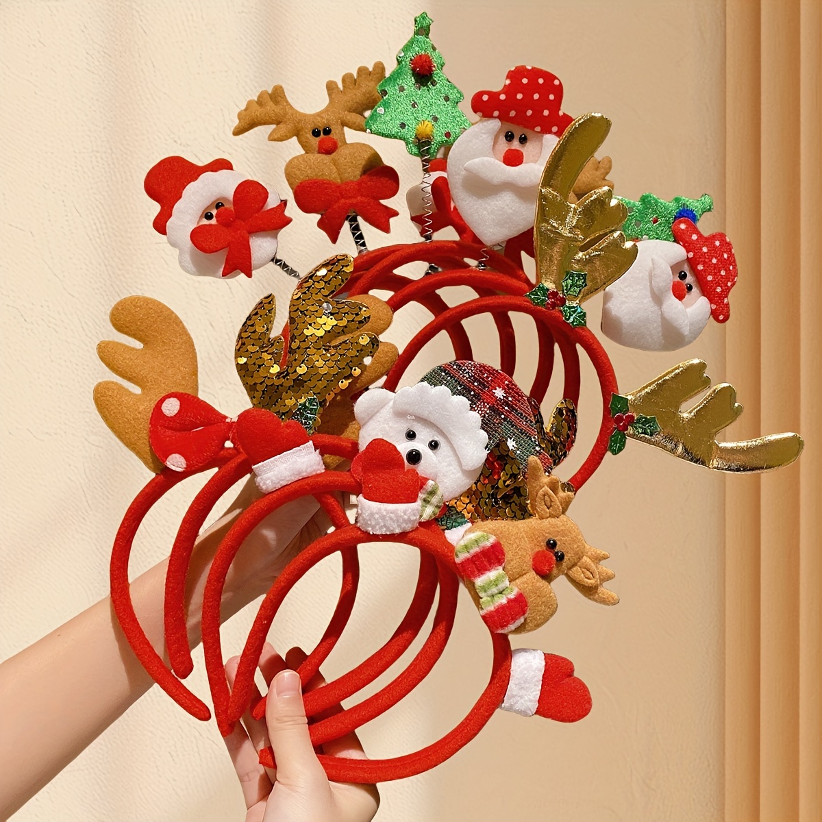 

1/3/5pcs Girls Christmas Cute Hairband Hair Accessories