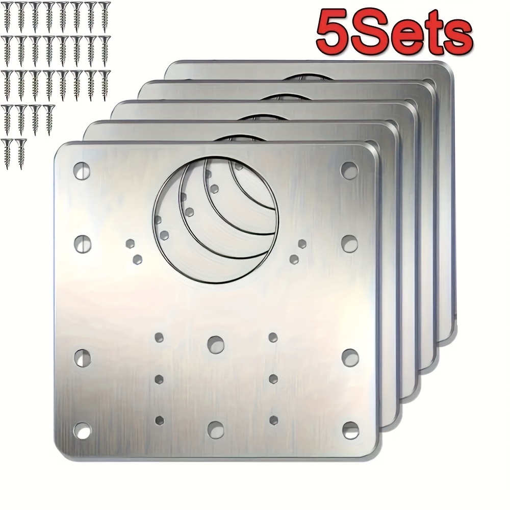 Snapklik.co : 12-Pack Stainless Steel Cabinet Hinge Repair Kit - Door