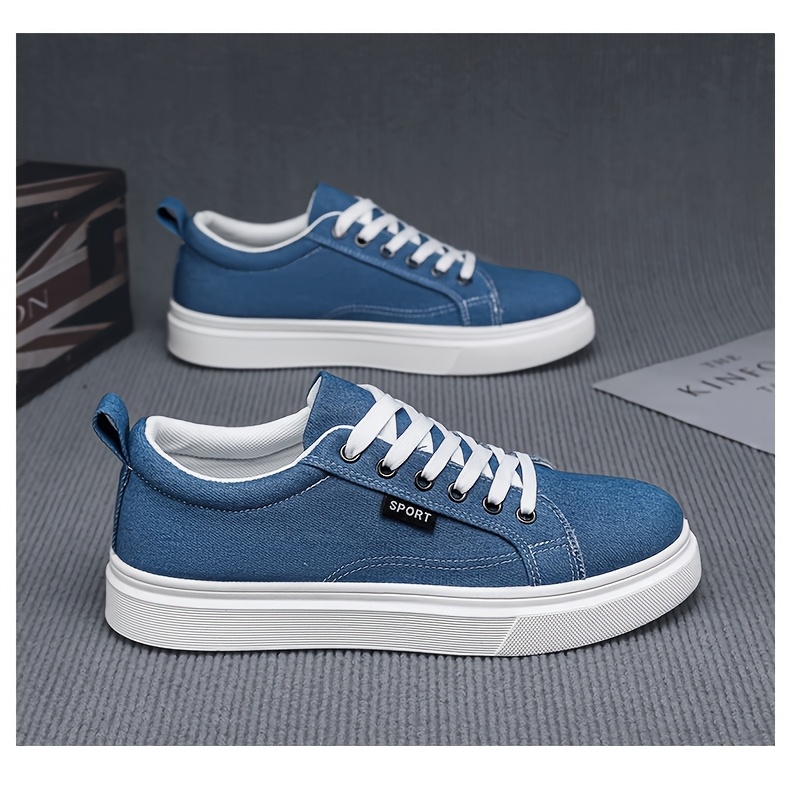 Baskets en Toile Homme Style Skateboard Chaussures en toile pour hommes, chaussures décontractées pour étudiants, chaussures de skateboard tendance, baskets athlétiques polyvalentes