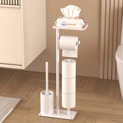 1pc freestanding toilet paper holder with storage self wrought bathroom accessory for tissues rolls toilet paper dispenser living room christmas halloween gift decoration christmas decorative storage for toilet paper or tissues