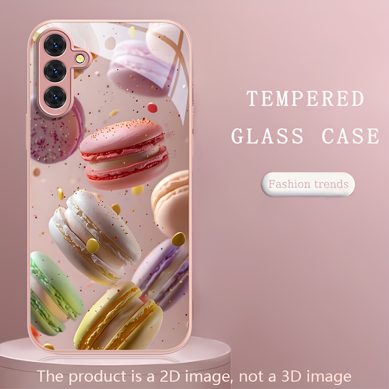 TEMU Metallic Paint Tempered Glass Phone Case Suitable For Galaxy A14 A24 4g A04 A04s A05 A05s A06 A13 A15 A16 A22 A23 A24 A25 A32 A33 A34 A35 A52