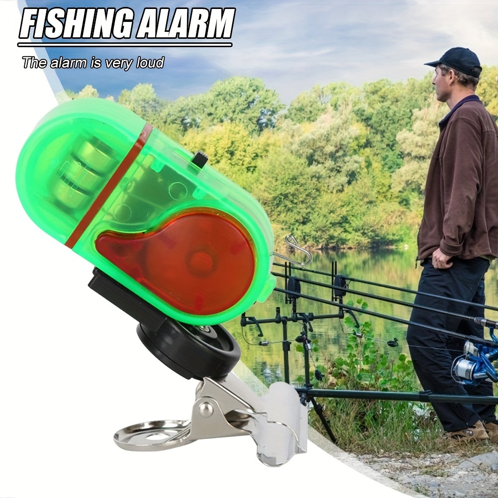 2 Pcs Sensitive Fishing Alarm Clock Electronic LED Light Fish Bite Sound  Alarm Bell Clip On Fishing Rod Tool