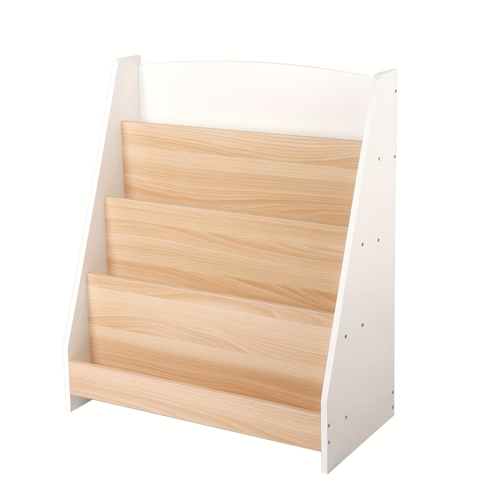 Bookshelf, Bookshelf Shelving Unit, Vertical Bookcase, Vertical Shelf, Suitable For Study And Bedroom, 71x61x30cm, White And