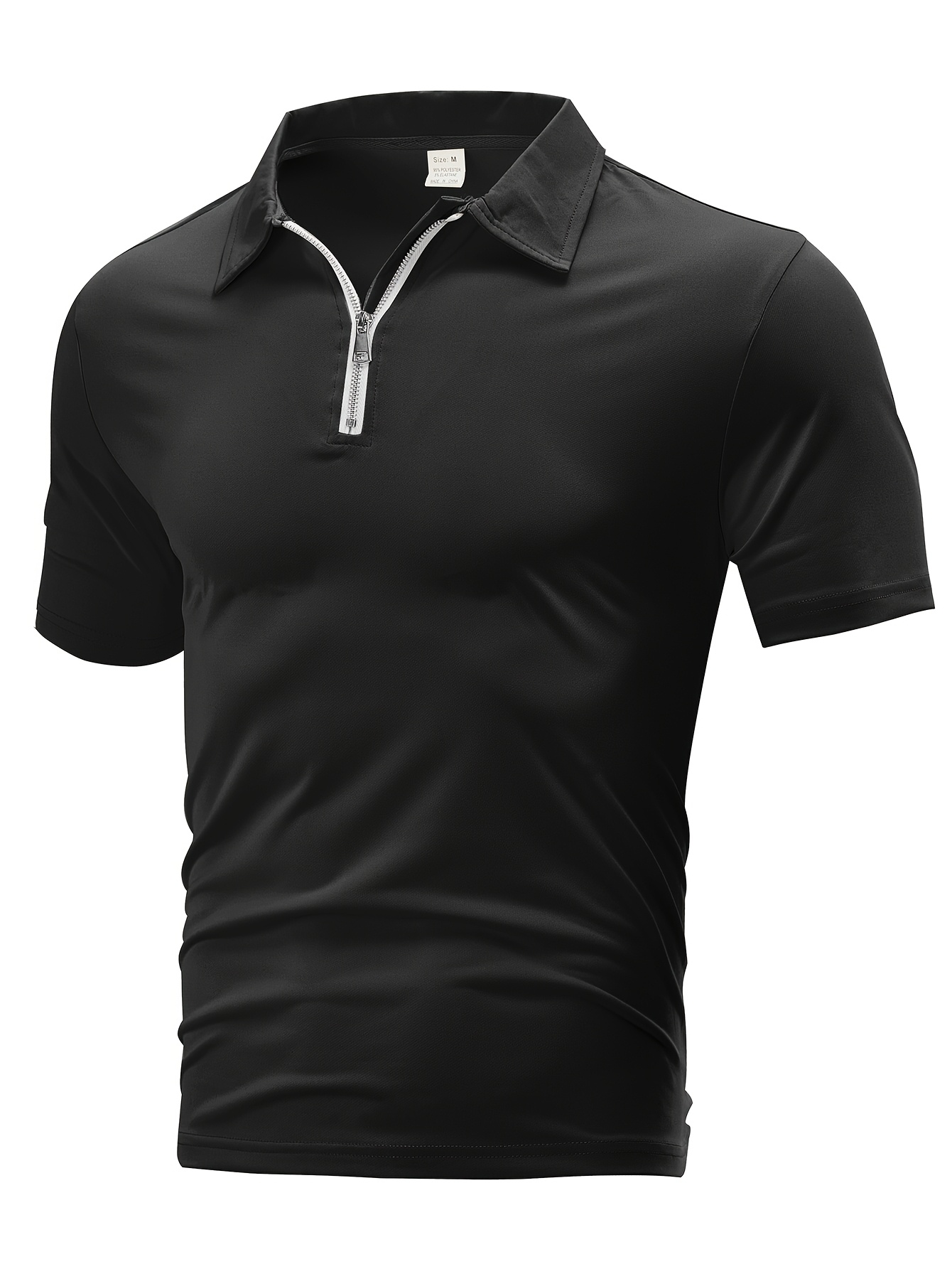 1 vnt. vyriškas 2 dalių marškinėlių su užtrauktuku ir kelnių su raišteliais komplektas, kasdienis sportiškas stilius, lengvas, kvėpuojantis, greitai džiūstantis, vasaros kasdienis drabužių komplektas atostogoms, kelionėms į darbą