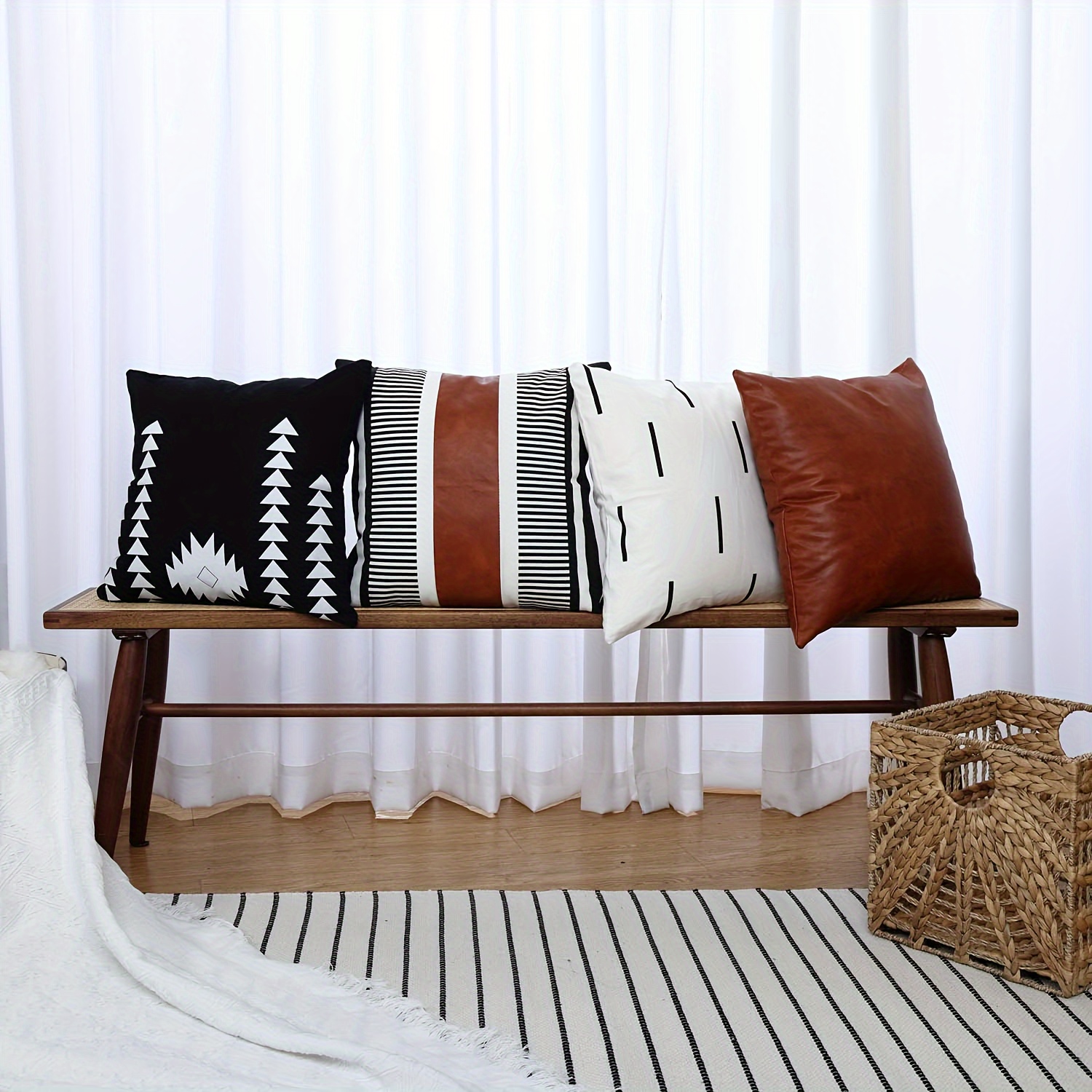TEMU Set Of 4 - Decorative For Pillows - Sofa Bed, And