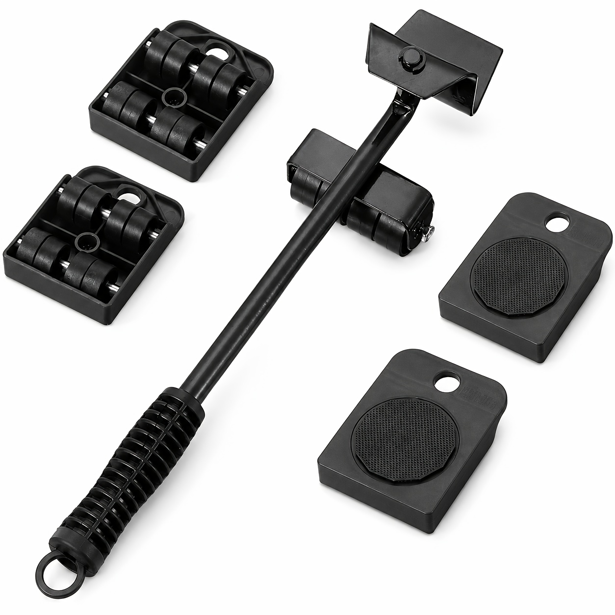 TEMU 1 Set Furniture Lift Mover, Heavy Duty Furniture Mover Tool Set Movers Sliders With Adjustable Height Lifting Tool Lever & 4 Wheels Capacity