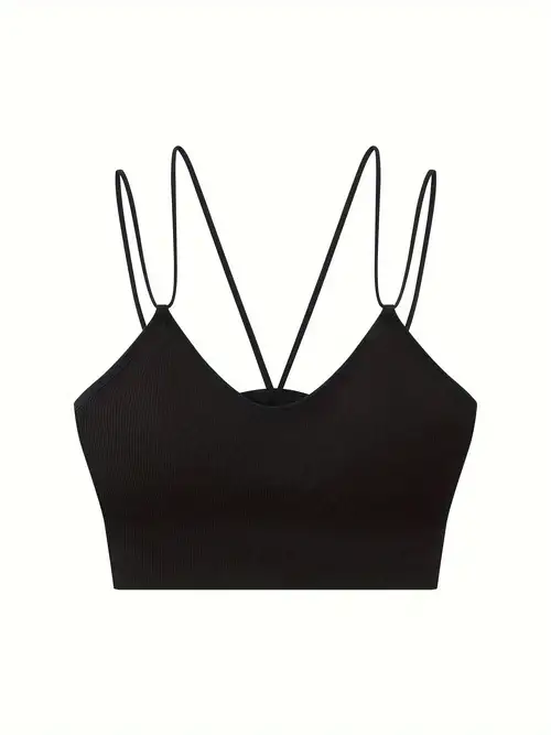 Seamless Thin Strap Casual Bottoming Sports Bras Breathable - Temu