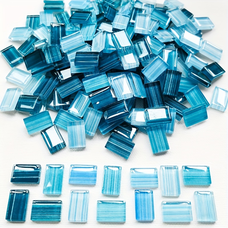 TEMU 78 Piastrelle Rettangolari a Mosaico in Vetro, Materiali per Mosaico Fai da Te, Mosaico in Vetro , Mosaico in Vetro , Forniture Fai da Te,