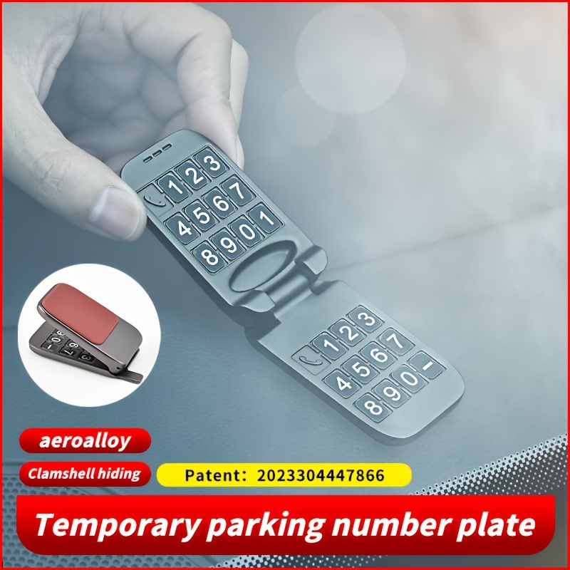 Placa luminosa de aparcamiento para coche, tarjeta de número de teléfono  digital, para interior del coche, accesorios de tablero de instrumentos