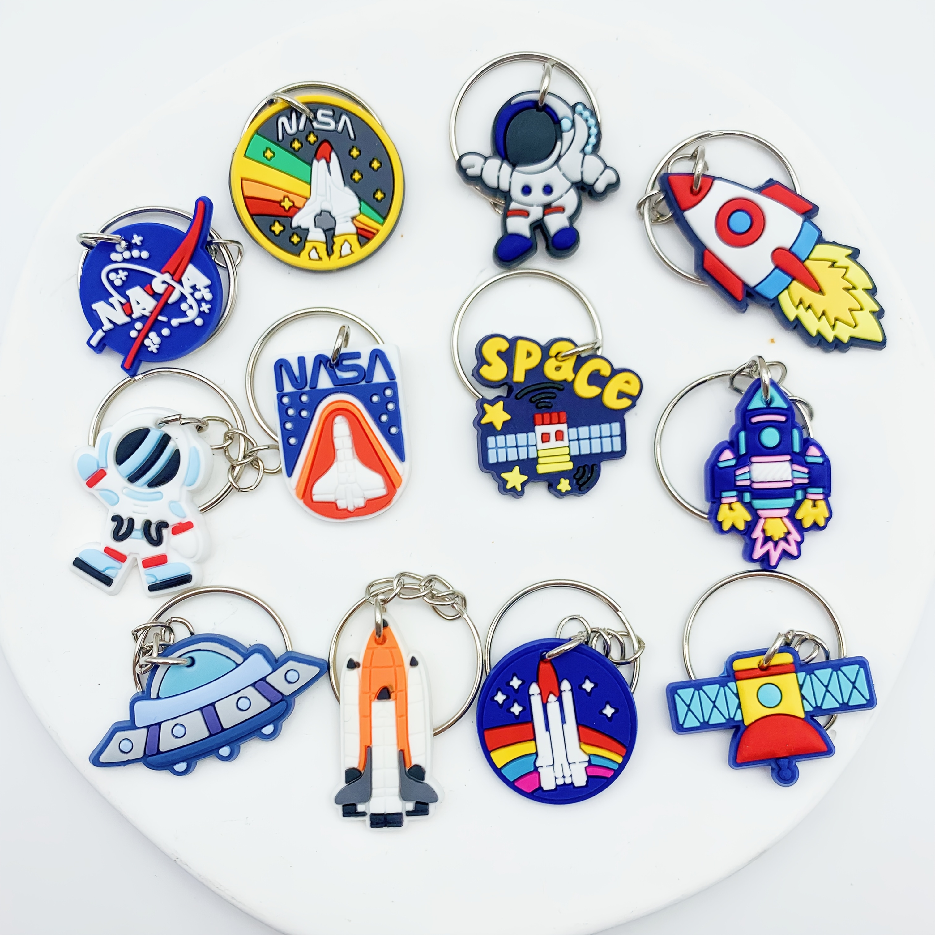 

12pcs Porte-clés Astronaute DIY Cadeau pour , Amis, École,