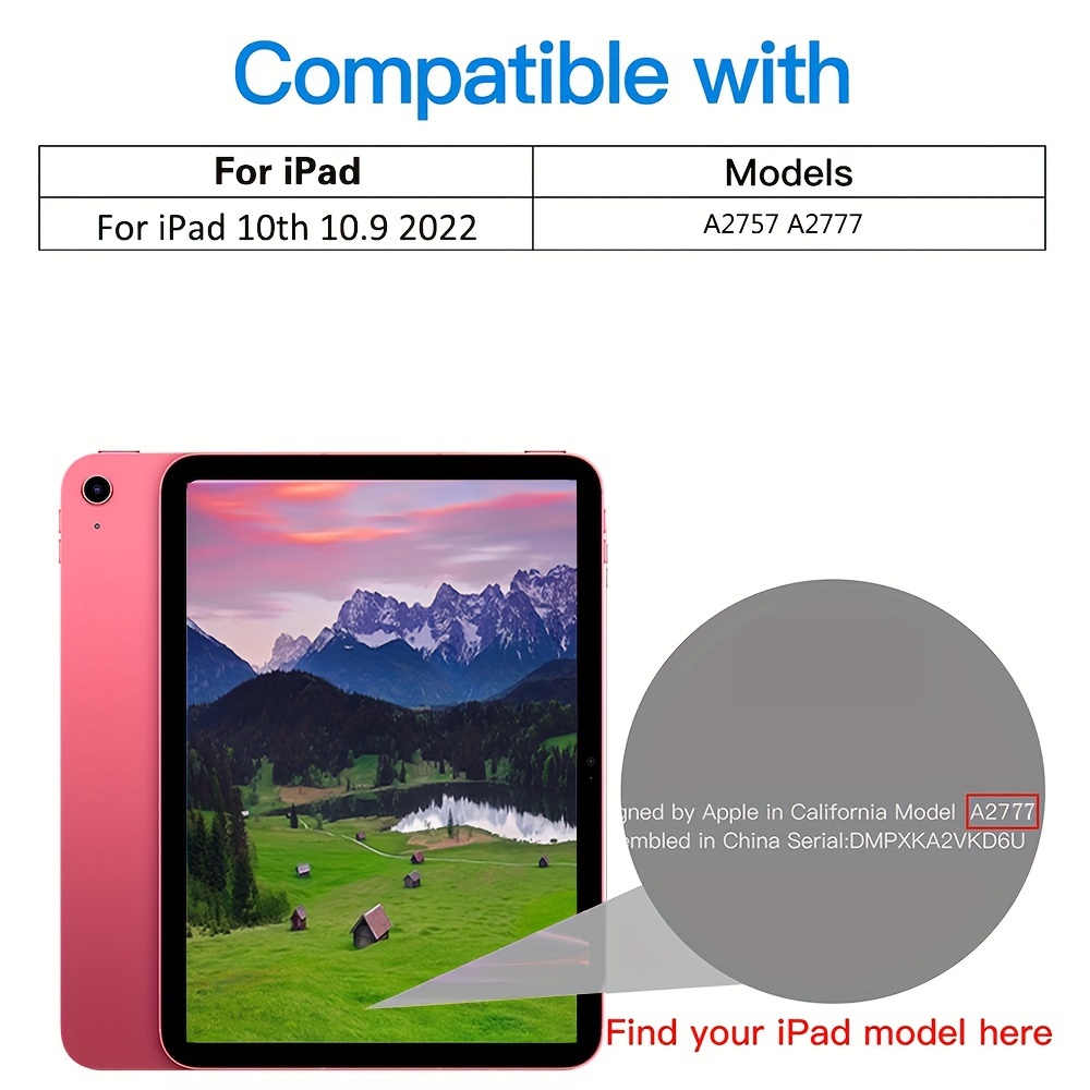 E-shop Hülle für iPad – Kompatibel mit iPad Air 1/2/3/4/5 Pro, Mini Hülle & Cover – Passend für iPad 2/3/4/5/6/7/8/9/10 Pro – TPU Transparente Slim