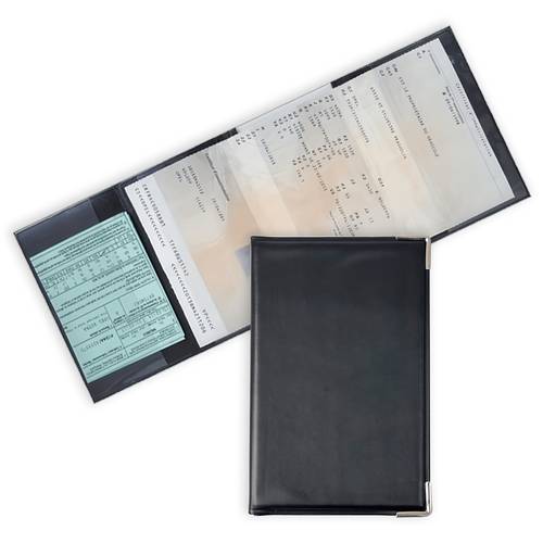 1pc black card holder in imitation vehicle document nf standard black holds insurance vehicle registration papers