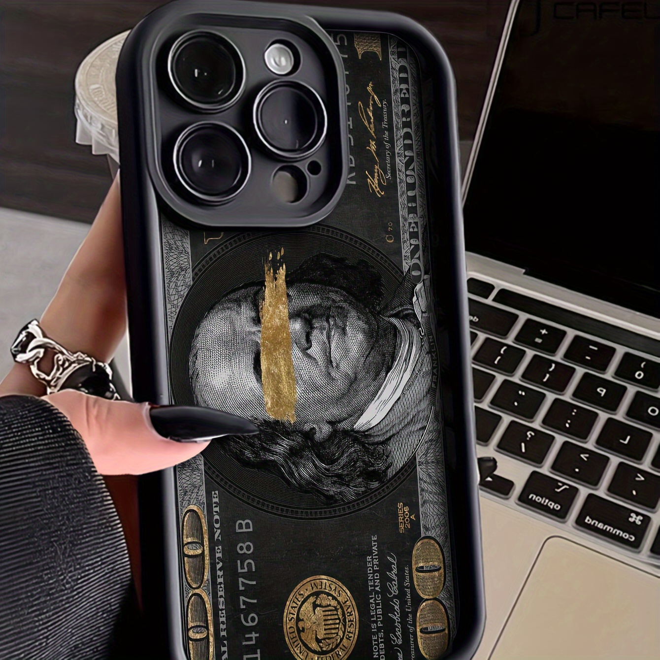 

Stylish Coin Print Thickened Anti-fall Mobile Phone Case, Summer Anti-fall Mobile Phone Case, Suitable For Iphone 15/14/13/12/11 Mobile Phones, Provides Full Protection