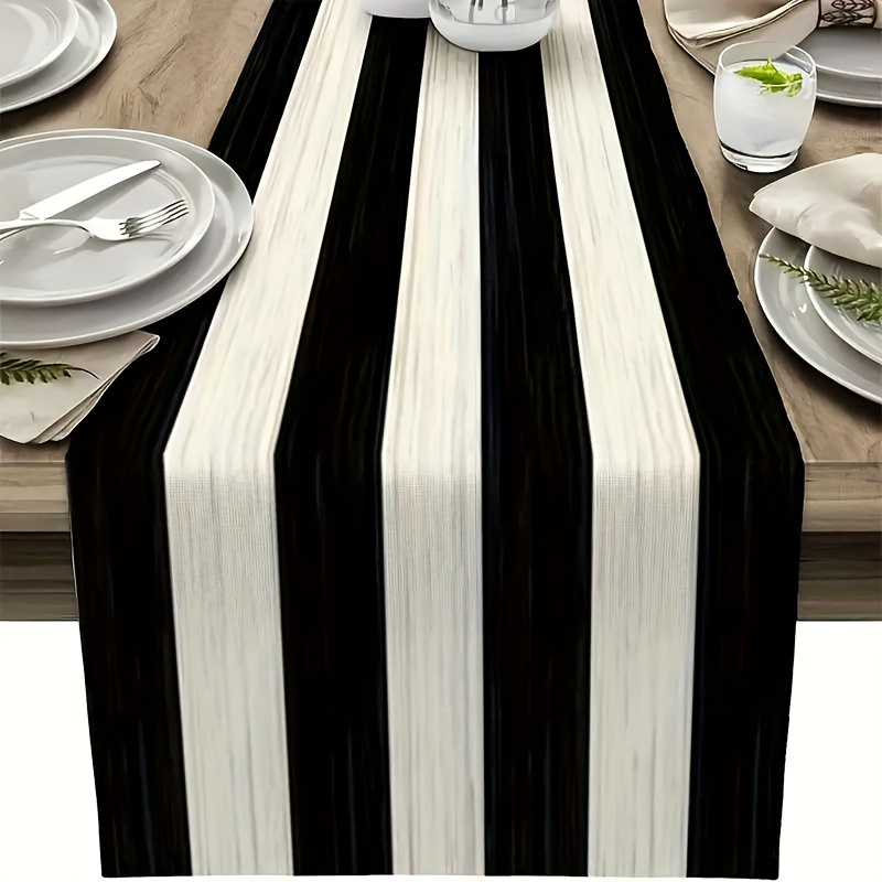 

Striped Table - Polyester, For Decor, & Dinners, Rectangular And Dining