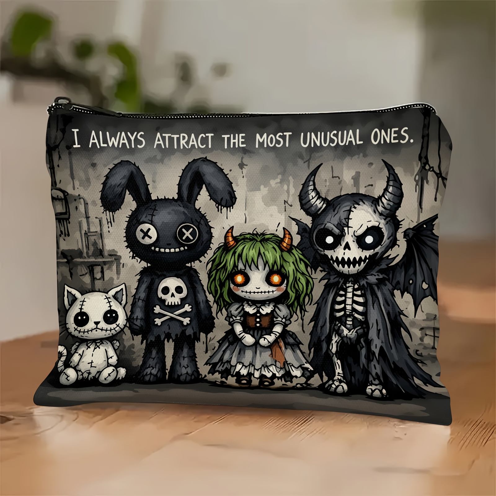 E-shop Einzigartige und bezaubernde Kosmetiktasche mit Plüschpuppen-Print, multifunktionale Make-up-Tasche, kann , Toilettenartikel, usw. aufbewahren,