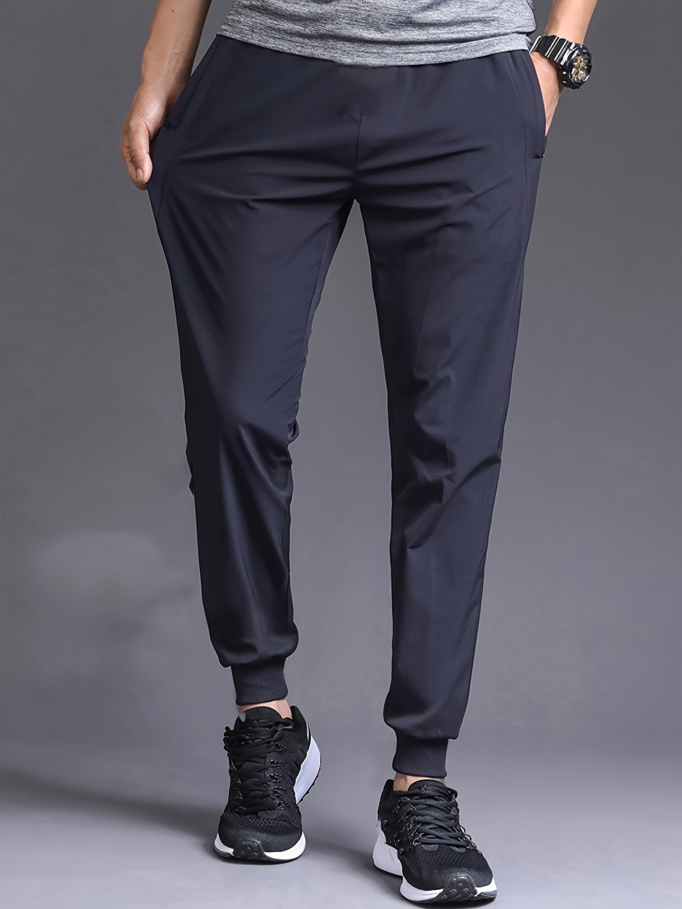 men's athletic pants quick joggers elastic ankle Temu United