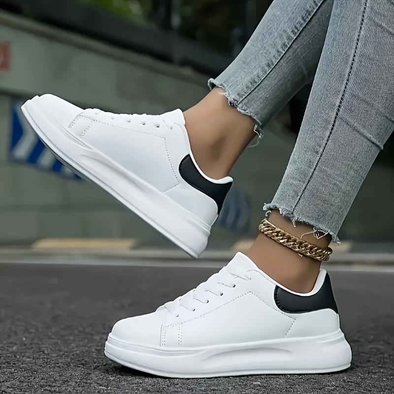 zapatillas casuales moda mujer zapatos blancos bajos Temu Ecuador