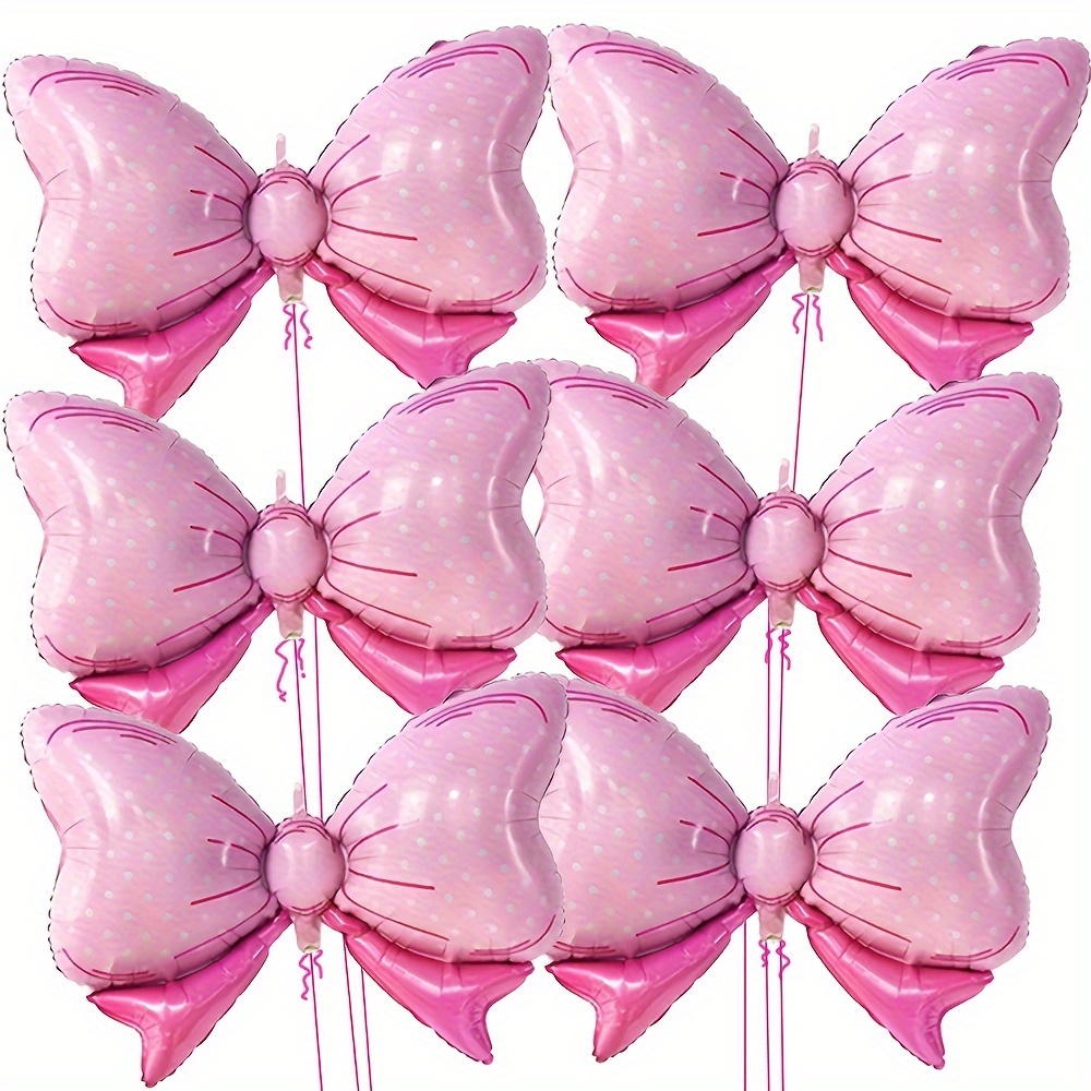 

6pcs Foil Balloons With Polka - Ideal For Birthday Party & Theme Decorations, No Electricity Required