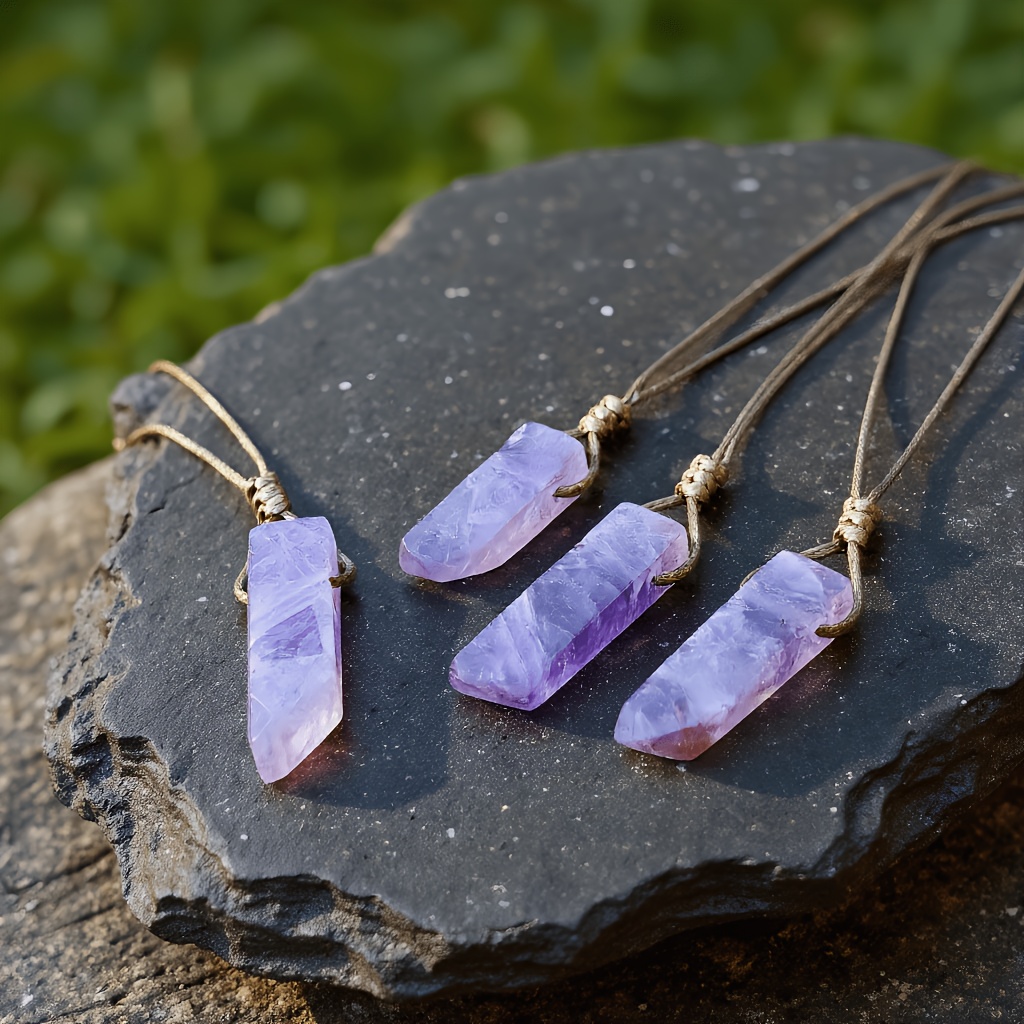 Handmade Natural Irregular Stone Pendant Necklace for Women