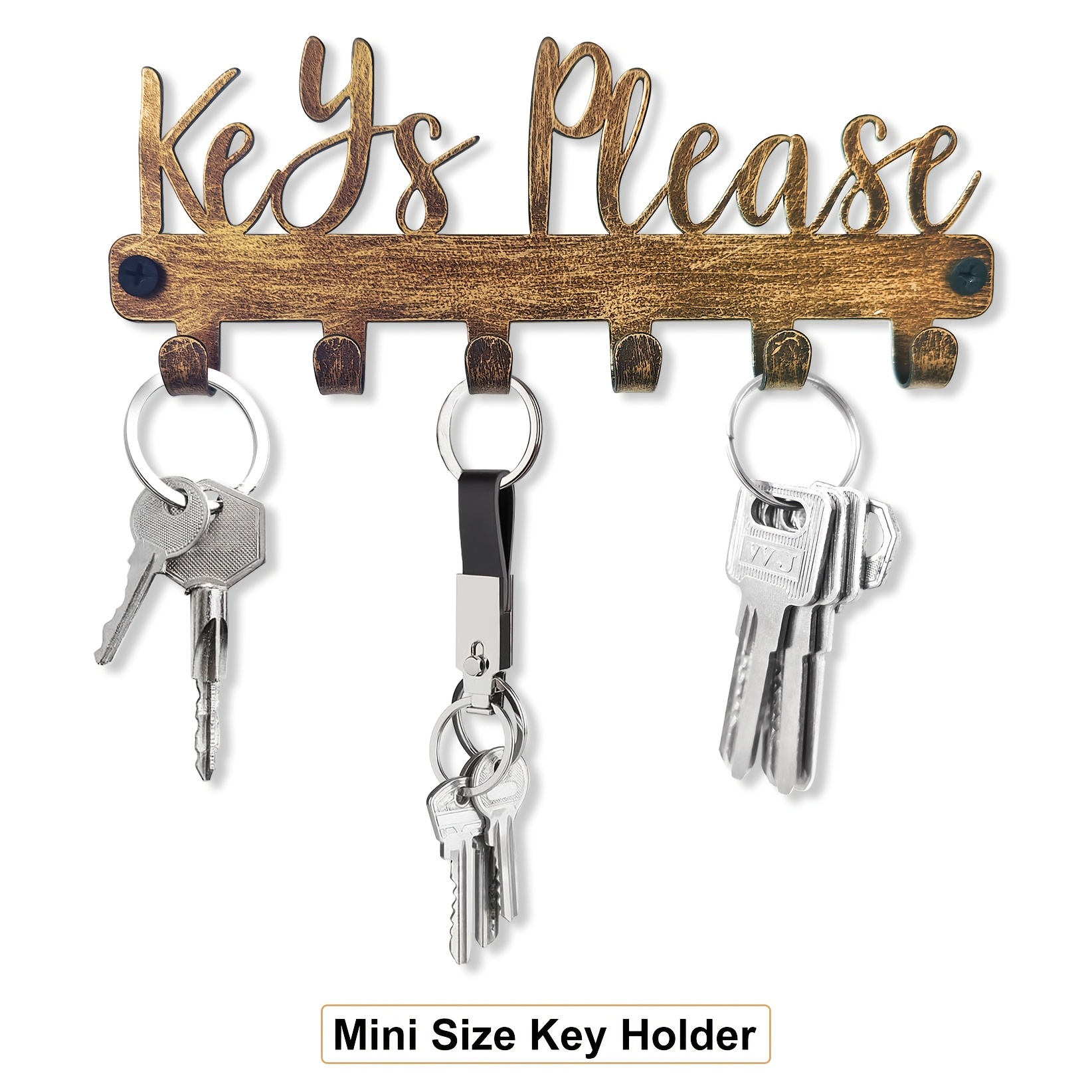 

Rustic Mini Size Key Holder With Powder Coated