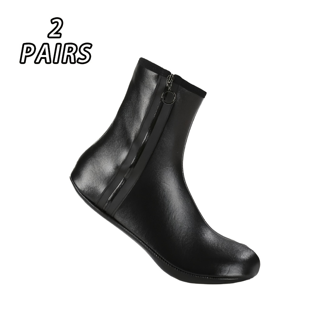 Image of 1/2/3 Pairs Winter Zipper Warm Socks Covers Men Women Adult Floor Socks Fleece Thickened Anti-slip Sole High Tube Socks