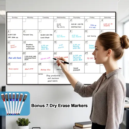 Calendar Note Example monthly calendar sold on Temu Canada