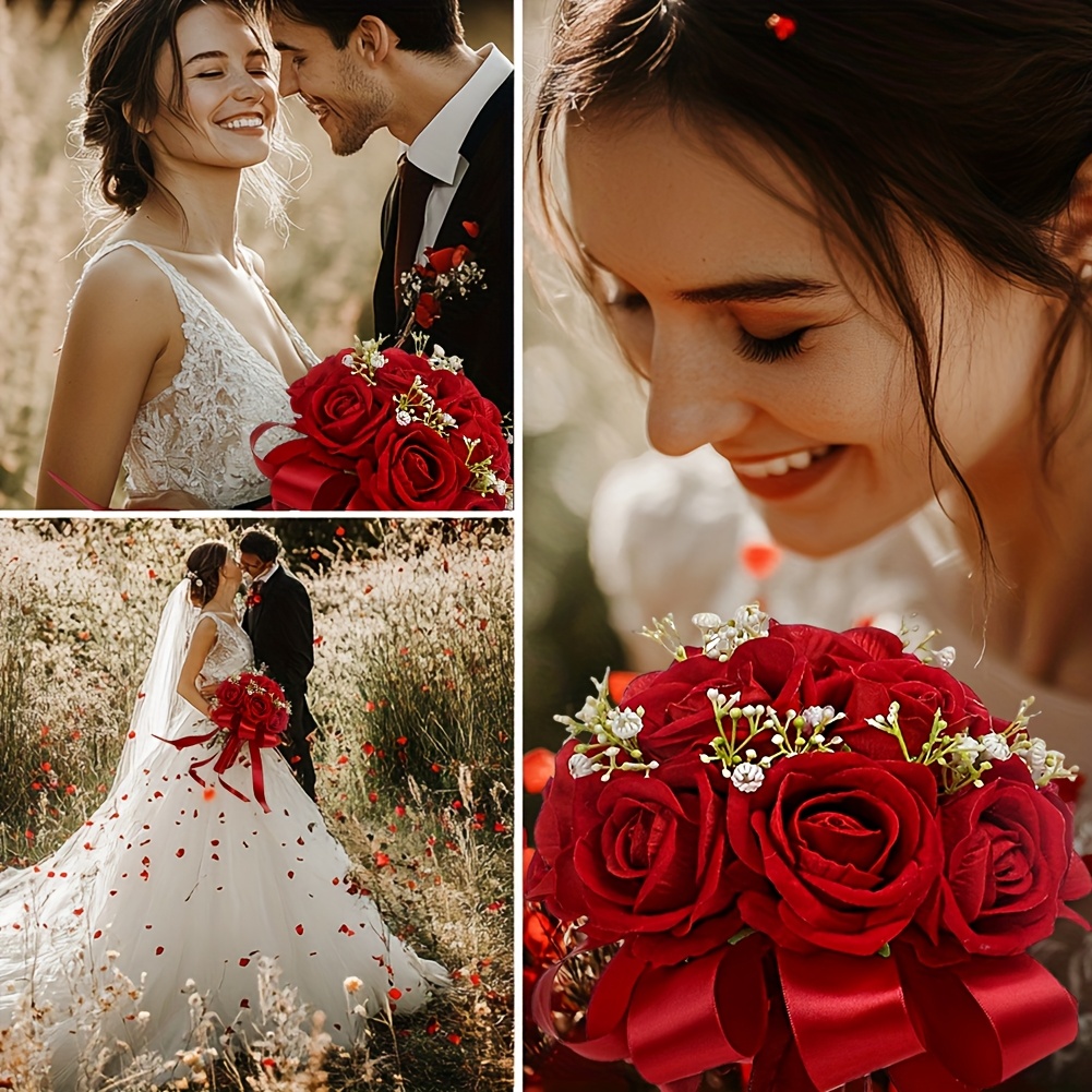 1pc bouquet sposa set bouquet matrimonio Temu Italy