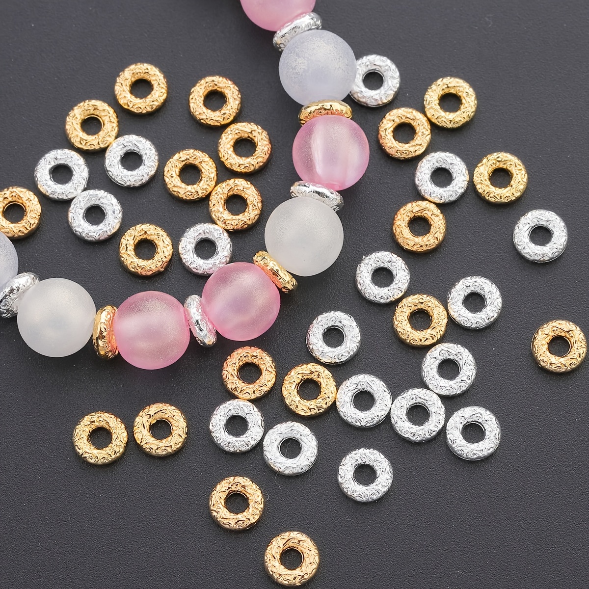 

100pcs Or 200pcs Of Round End Caps Featuring The Chinese Zodiac, Made From Alloy, Suitable For Crafting, Including Necklaces And Bracelets, In Of Golden And Silver.