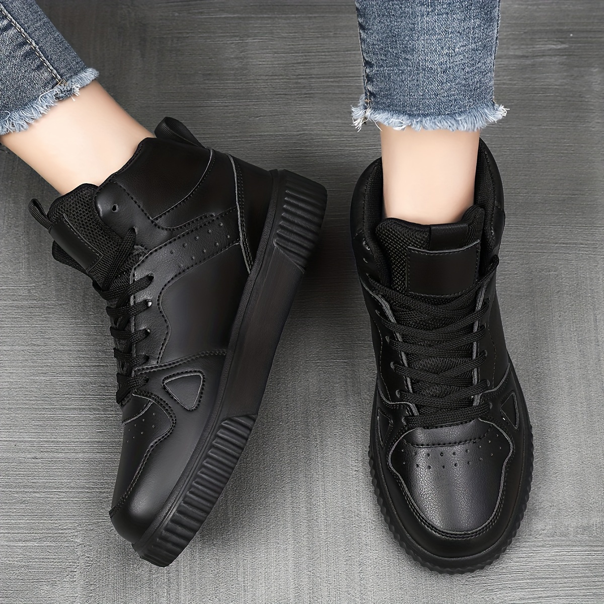 ladies black high tops