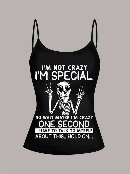black skull print tank quirky your elegant sleeveless summer top for women machine washable and dry