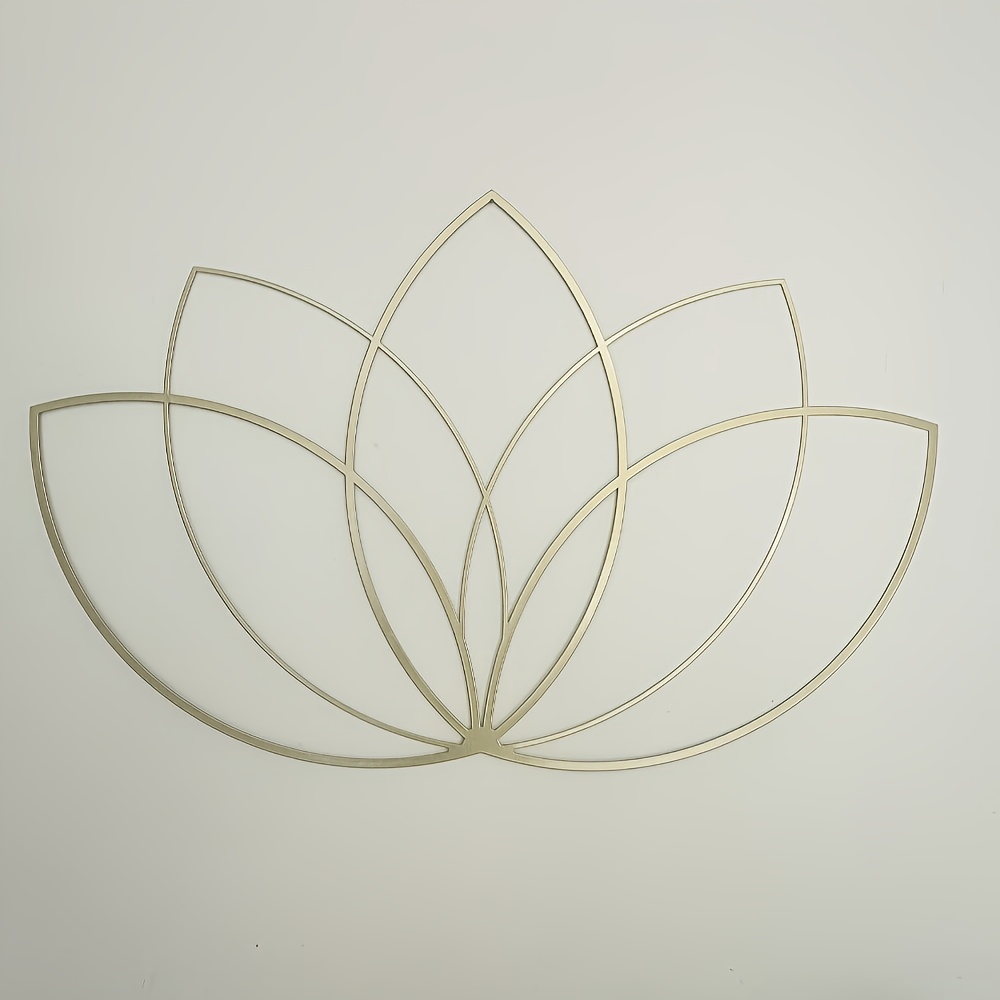 E-shop Atmetsendes Metall-Wandornament – Lotus-Gold-Dekoration für moderne Wohnzimmerdekoration – Geschenkidee für Yoga-Lehrer
