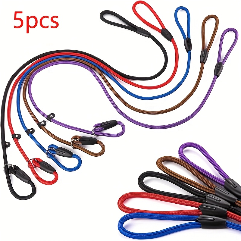 5pcs Heavy-Duty Nylon Dog Training Leash Set
