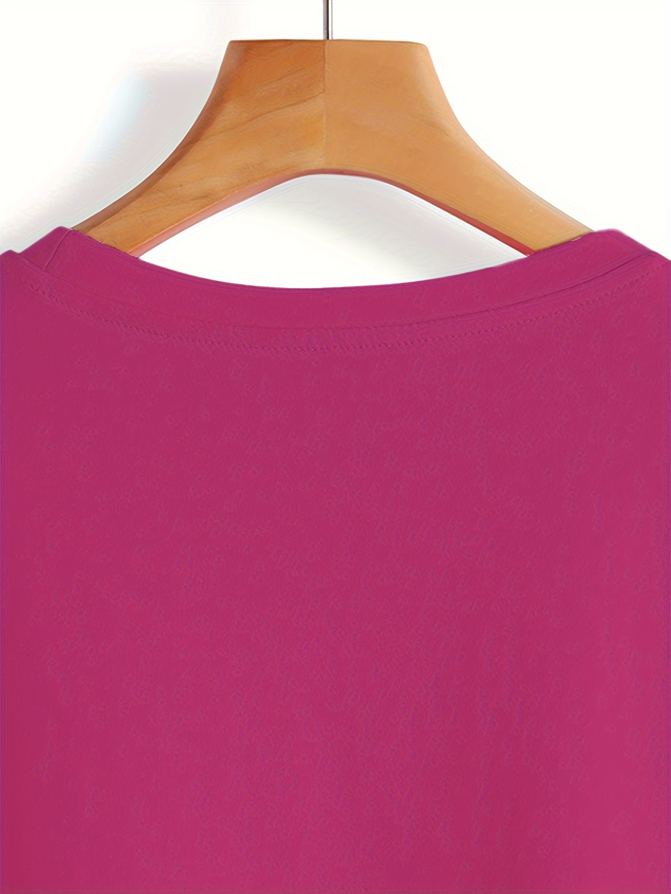 Plus Size Solid Simple Crew Neck T-Shirt, Casual Short Sleeve Top For Spring & Summer, Women's Plus Size Clothing