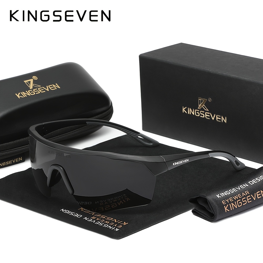 Image of Kingseven Semi-rimless Men's, Featuring Soft Silicone Nose Pads For Extremely Comfortable Wear. Ideal For,, Activities, And, And A For Holiday Gifts