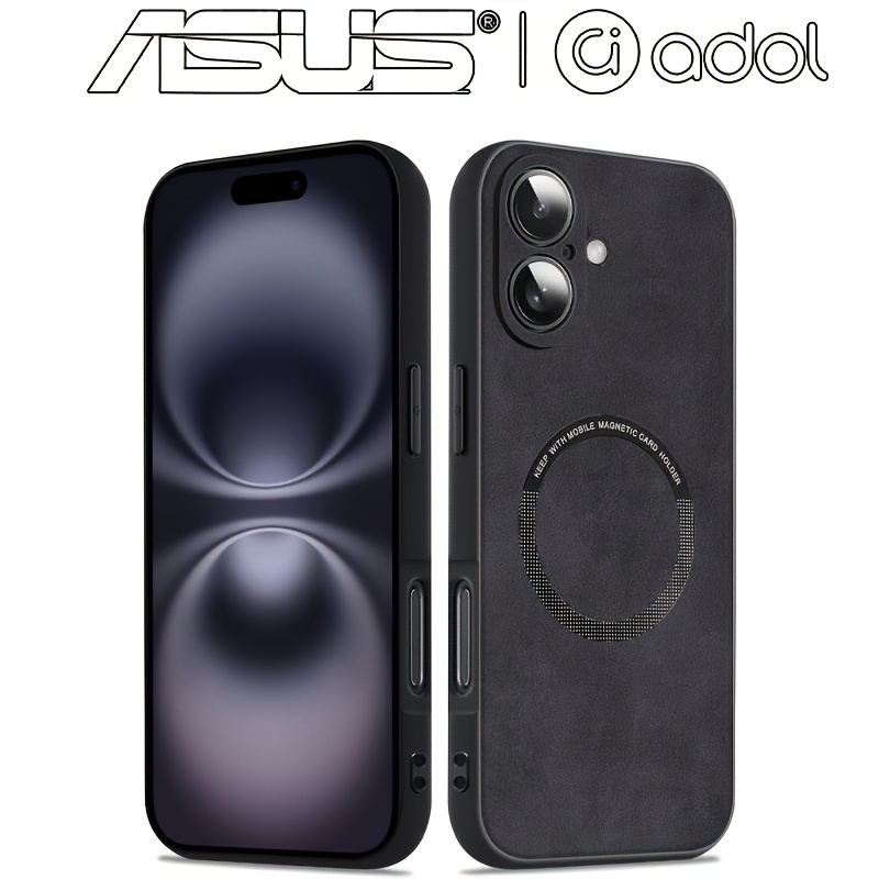 Phone Case - This Asus Magnetic Phone Case Is Designed For The For Iphone 17 Series, Featuring A Luxurious Sheep Leather Exterior Elegant And . It Has A Soft