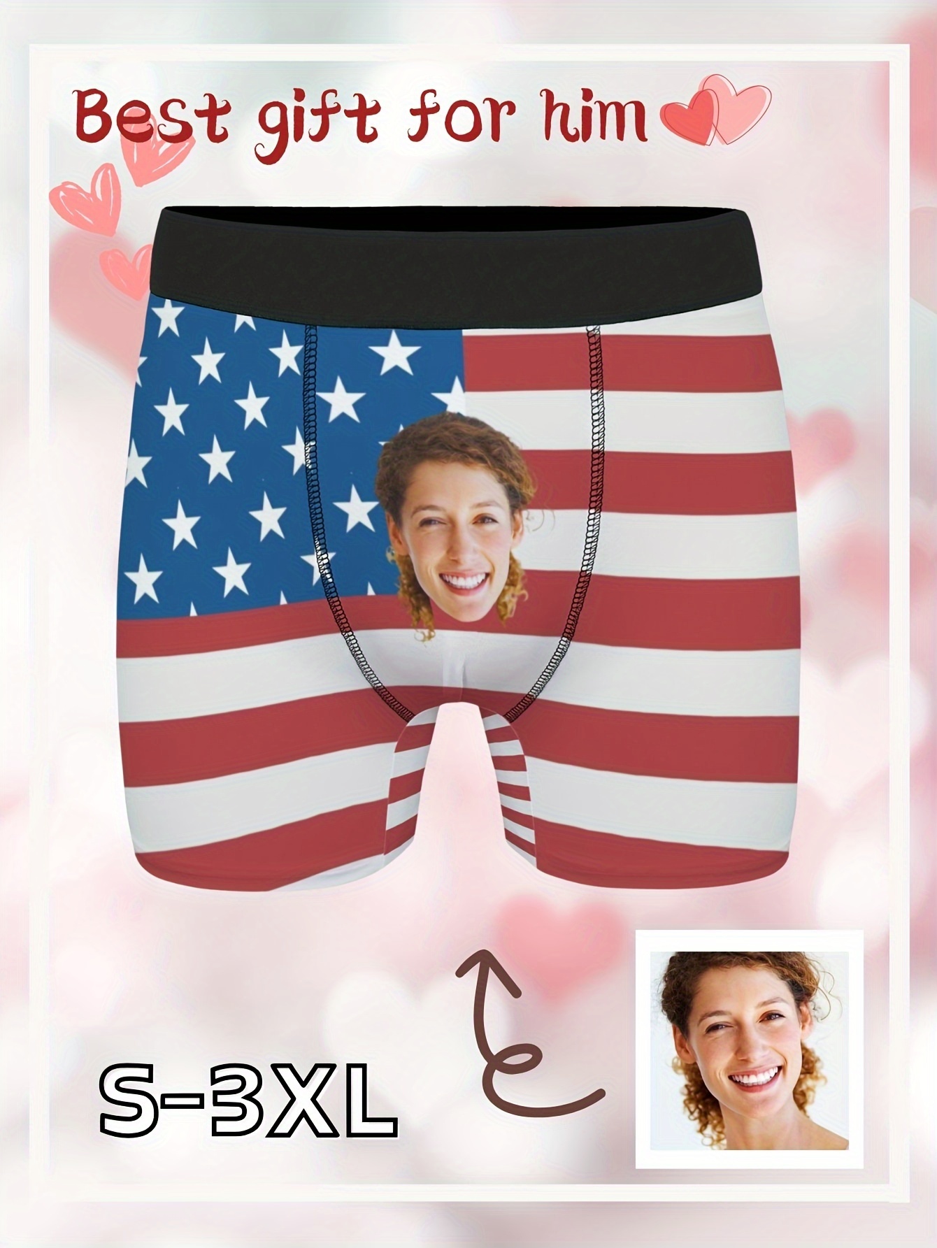 Custom Underwear Personalized Men Boyfriend Husband American - Temu