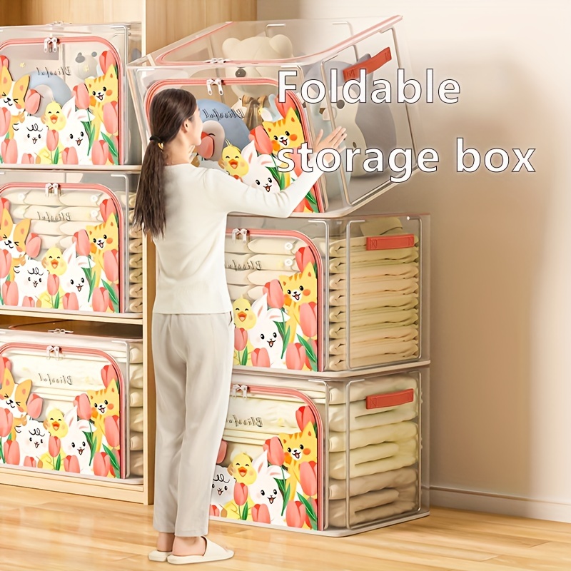 

1pc Storage Box , Dustproof, For Seasonal Clothing, Bedding, Christmas Decor, , , , , , Pvc , Suitable For Ladies Accessories, Purse Organizer