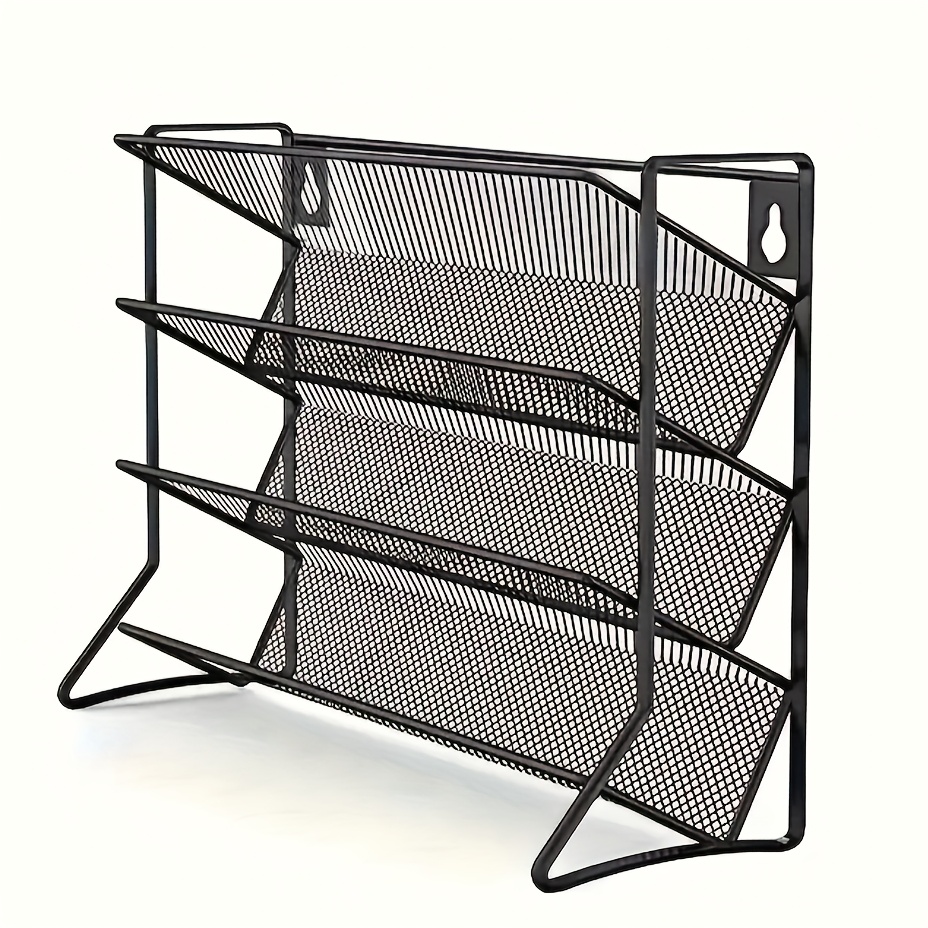 4-tier Metal Spice Rack Organizer, Multi-functional Wall-mounted Storage Shelf
