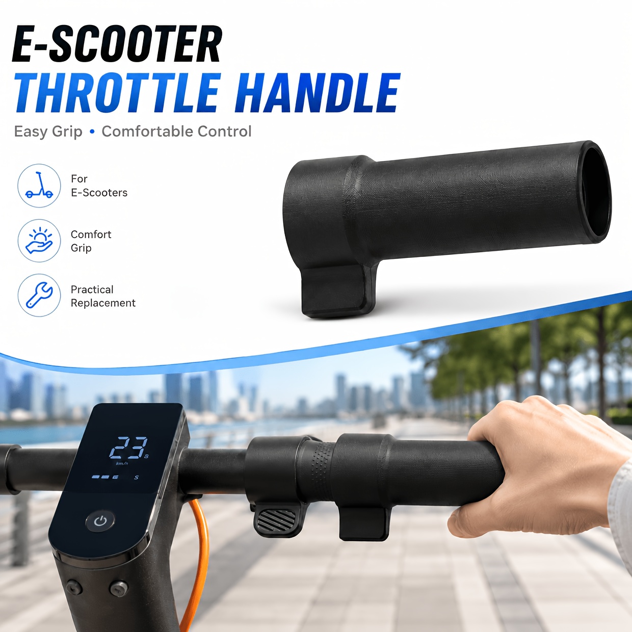 TEMU 1 pz Controller Acceleratore per Scooter Elettrico, Accessorio di Controllo Velocit� Confortevole, per Scooter da Citt� e , Confortevole e