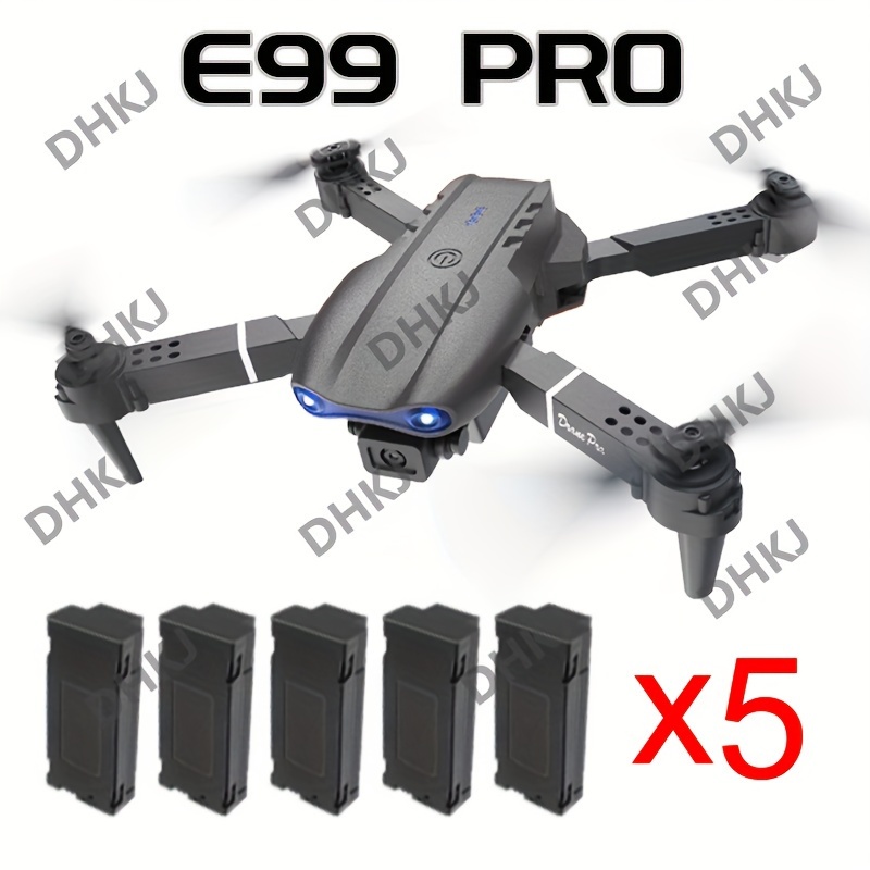 

5 Battery Aerial Photography Drone E99 Dual Camera Hold Quadcopter Rc Folding Remote Control Aircraft Beginner Christmas Toy Gift, Dhkj