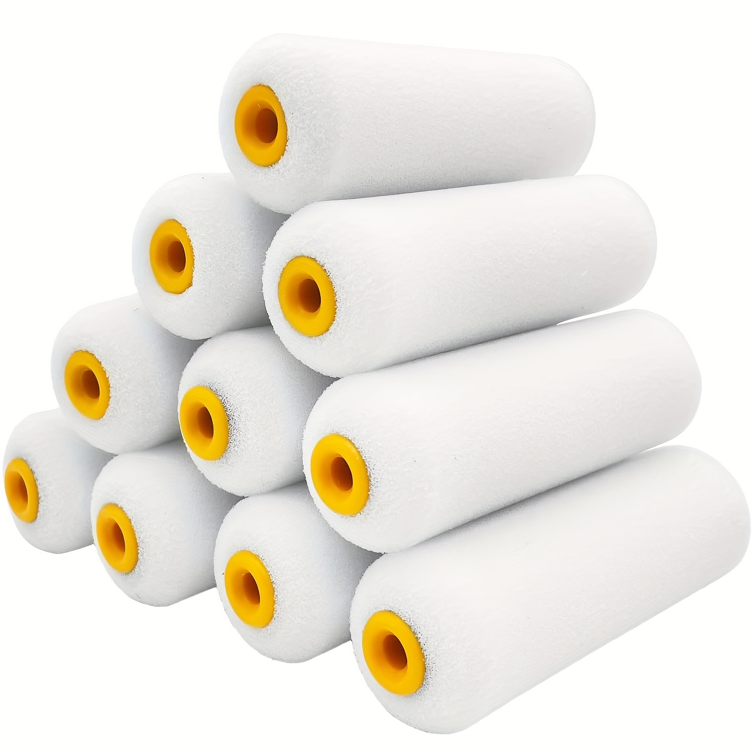 TEMU 10pcs High Density Foam Coating Roller, Mini 4 Inch Foam Coating Roller For House Painting And Wallpaper Application